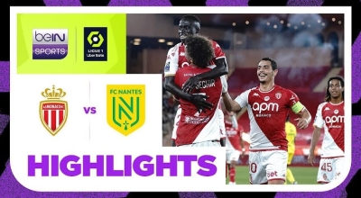 ไฮไลท์บอล ลีกเอิง ฝรั่งเศส 2023/24 นัดที่ 34 | โมนาโก 4-0 น็องต์